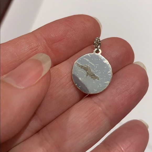 Zodiac Cancer pendant on 16-18” silver tone necklace w extender - Picture 5 of 6